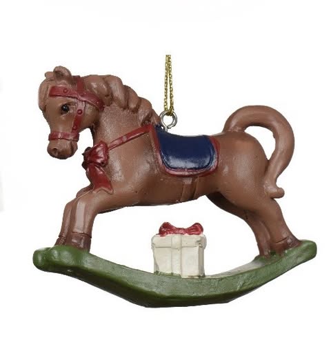 Závěsná figurka houpací kůň hnědý – Christmas Tale
