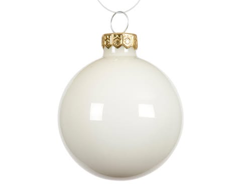 Skleněná vánoční ozdoba  – Glossy White