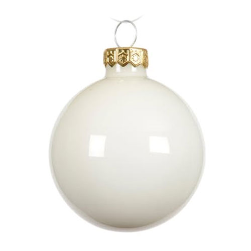 Skleněná vánoční ozdoba  – Glossy White