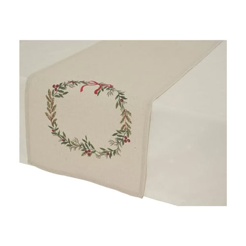 Vánoční běhoun věneček s mašlí Christmas Berry