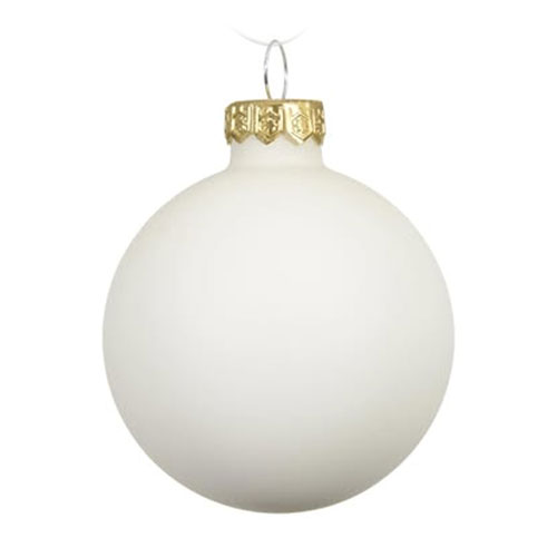 Skleněná vánoční ozdoba  – Glossy White mat