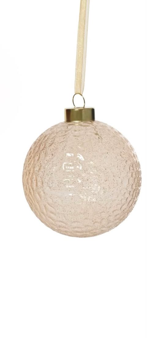 Skleněná vánoční ozdoba champagne