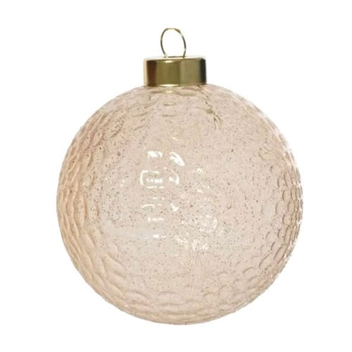 Skleněná vánoční ozdoba champagne