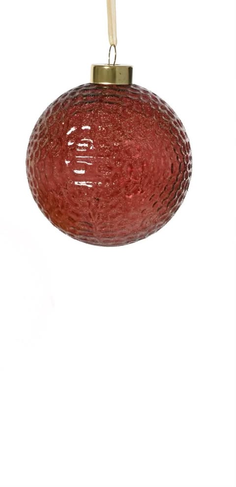 Skleněná vánoční ozdoba  skořicová