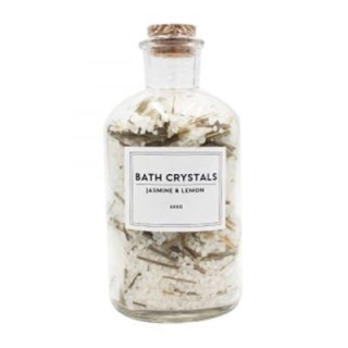 Koupelová sůl s extrakty z jasmínu a citrónové trávy ve skle