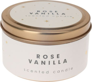 Vonná svíčka v plechu Rose vanilla